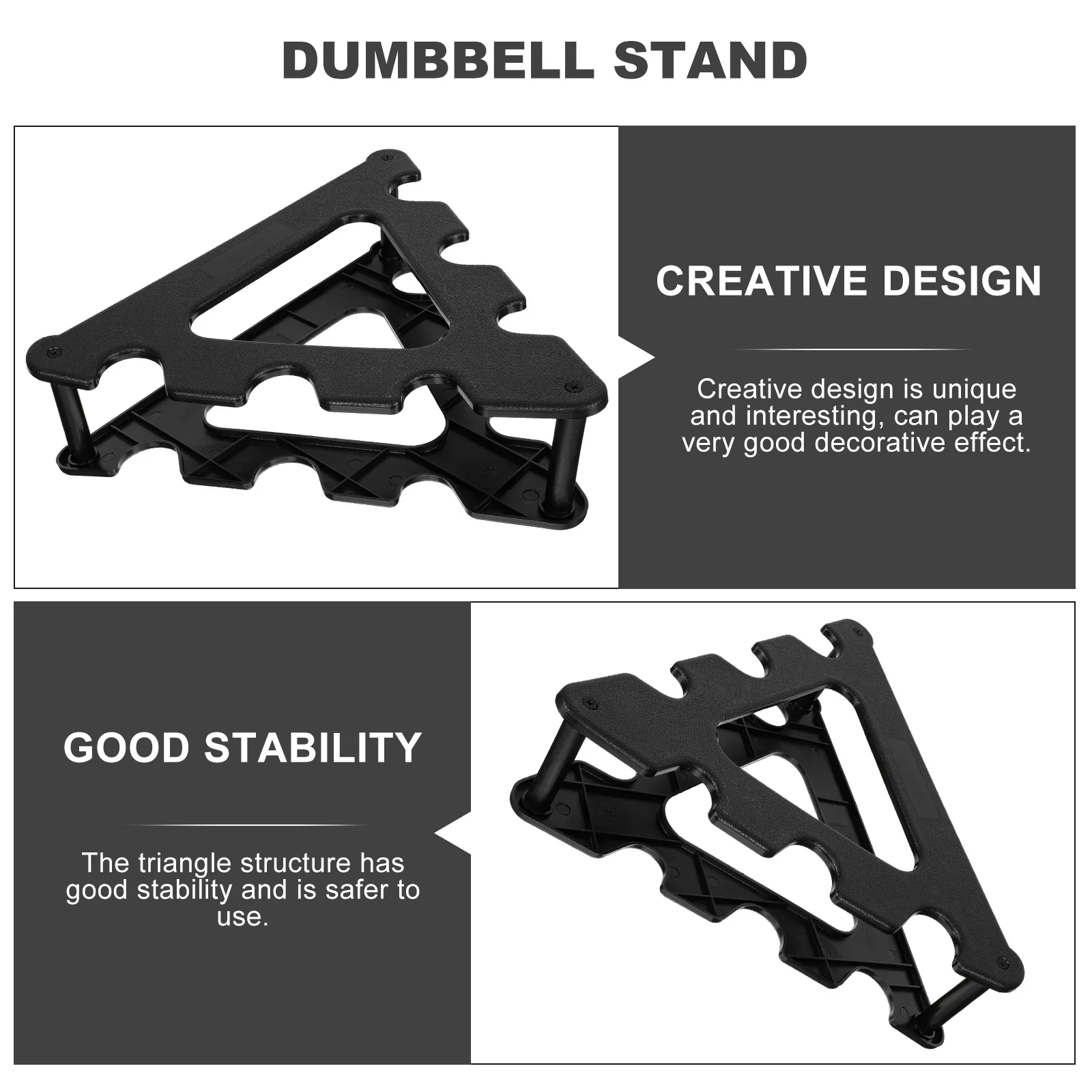 

Three-Tier Dumbbell Storage Holder Household Plastic Rack Durable Indoor Fitness Accessory Professional Dumbbell Stand