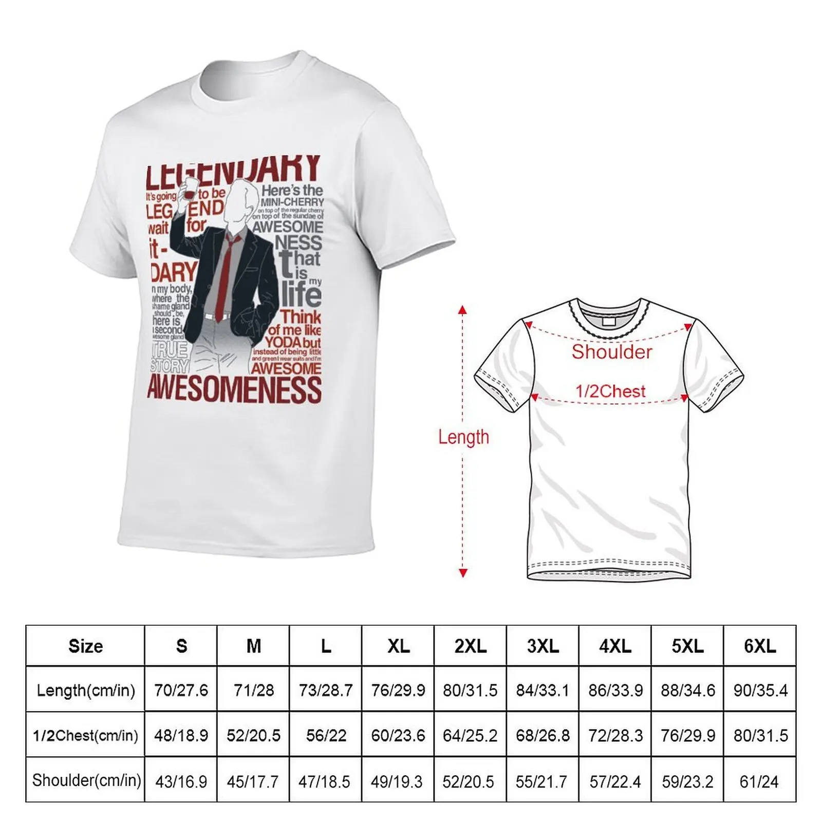Barney Stinson - Legendary T-Shirt black cotton t-shirt plain for man package man graphic t shirt T-Shirt