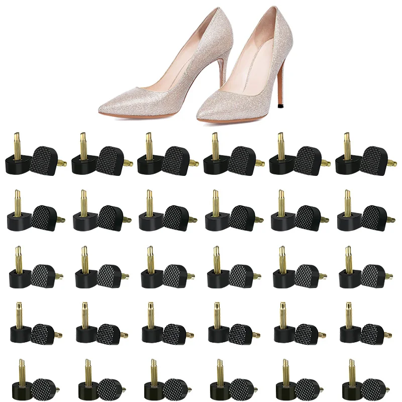 60Pcs Heel Caps for High Heels Dowel Lifts Lady Shoe Heeltaps Pins Wedding Care Kit Protectors Women Shoes Repair Accessories