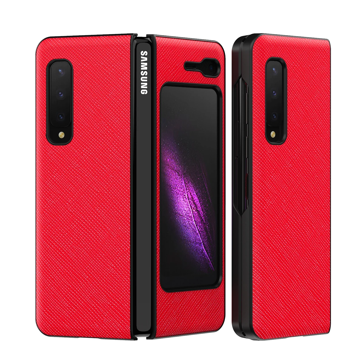 

Ultra-Thin Cross Texture Leather Case for Galaxy Z Fold 1/Z Fold 2/Z Fold 3/Z Fold 4/Z Fold 5 Shockproof Folding Protective Case