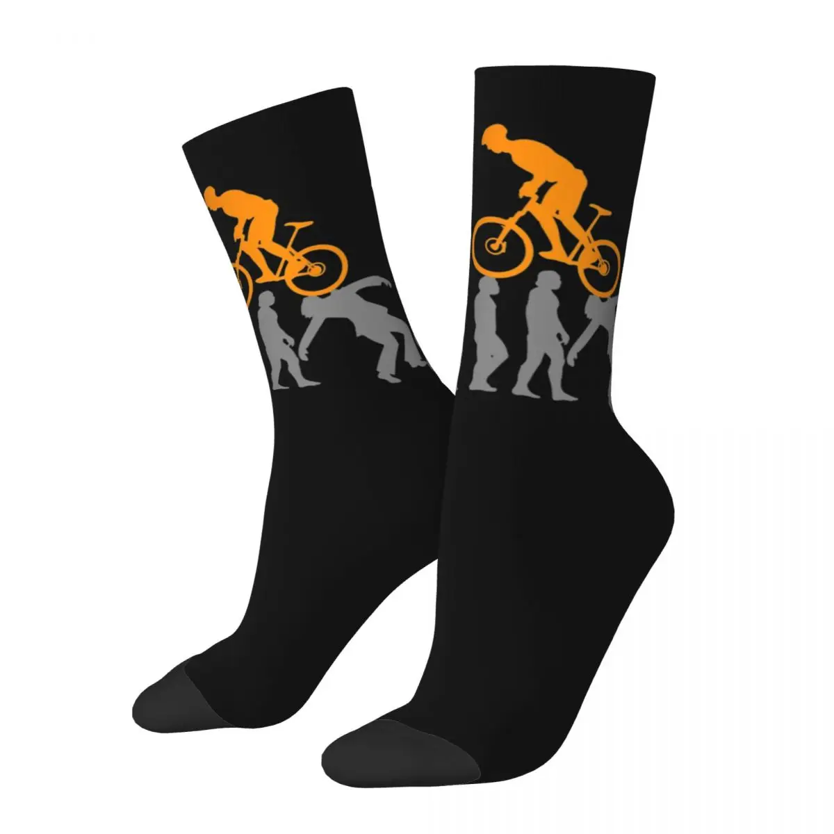 Evolution Accessories Bicycle Sports Crazy Men's Socks Unisex Mountain Bike MTB Cycling Harajuku Seamless Crew Sock Boys