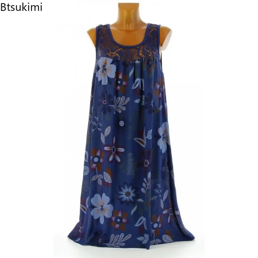 Robe décontractée en dentelle à imprimé floral pour femmes, tunique de plage, t-shirt, mini, fête, été, nouveau, 2025