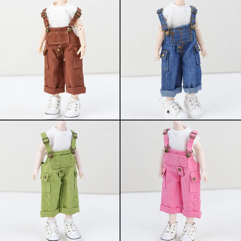 OB11 Baby Kleidung Hosenträger Hosen Set Mantel Baumwolle Kleidung GSC P9 1/12 bjd Puppe Nette Kleidung Molly Puppe Kleidung Kopfbedeckung