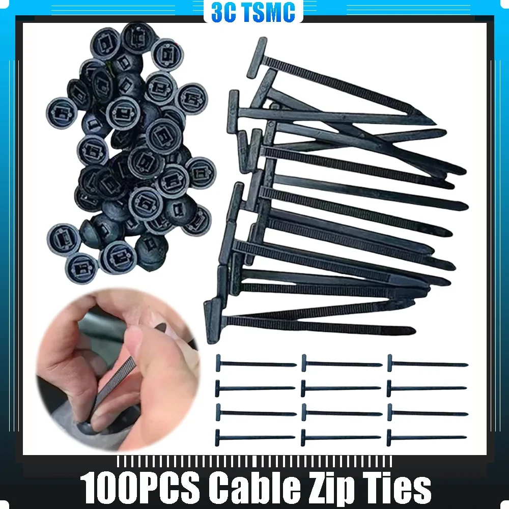 20/50/100PCS Nylon Cable Zip Ties Universal Cable Tie Buckle Fastening Strap for Indoor and Outdoor Use