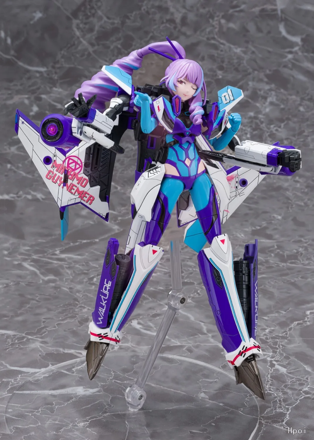 【Original】Aoshima V.F.G. MC-17 Macross Delta VF-31J Mikumo Guynemer Mecha-modelo de figuras de acción ensambladas Mecha