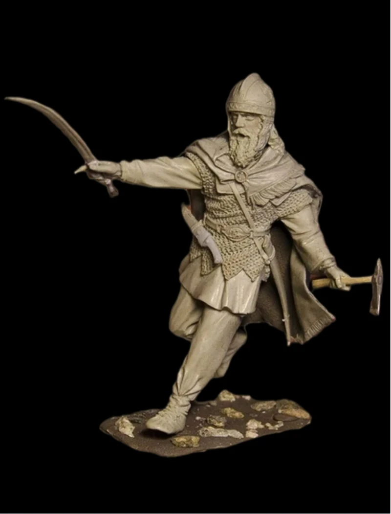 1/24 Scale 75mm Die-Cast Resin Figure Model Kit Ancient Dacian Warrior with Falx Miniature Toy Unassembled Unpainted DIY Diorama