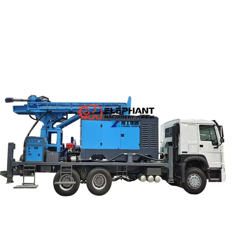 Truck Mounted Water Well Drilling Rig 300m Pneumatic Borehole Drill 220V with Pump Motor Engine Core Components