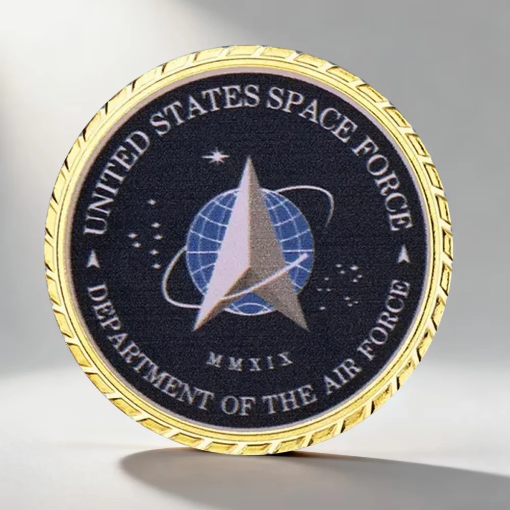 United States Space Force Commemorative Coin Department of The Air Force Gold Plated Collectibles Coin Home Decoration