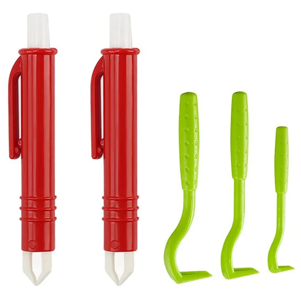 H-W Tick Tweezers for Dogs, Cats, Children, Set of 3, Tick Hooks and Set of 2, Tick Tweezers, Easy and Safe Tick Remover