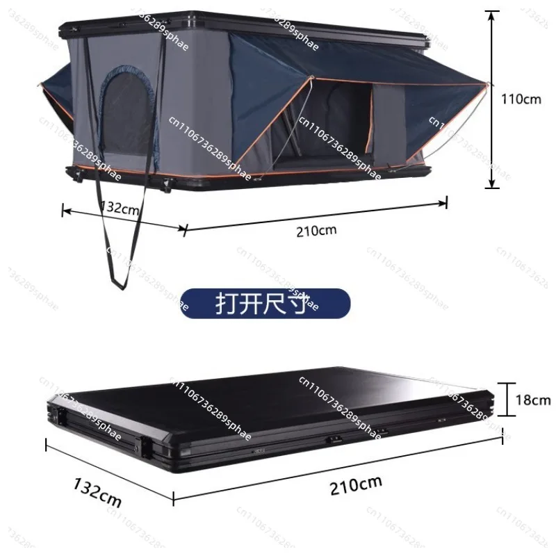 3 Person Outdoor Hiking Rooftop Roof Top Car Tent Triangle Clamshell Hard Shell Top Roof Tent