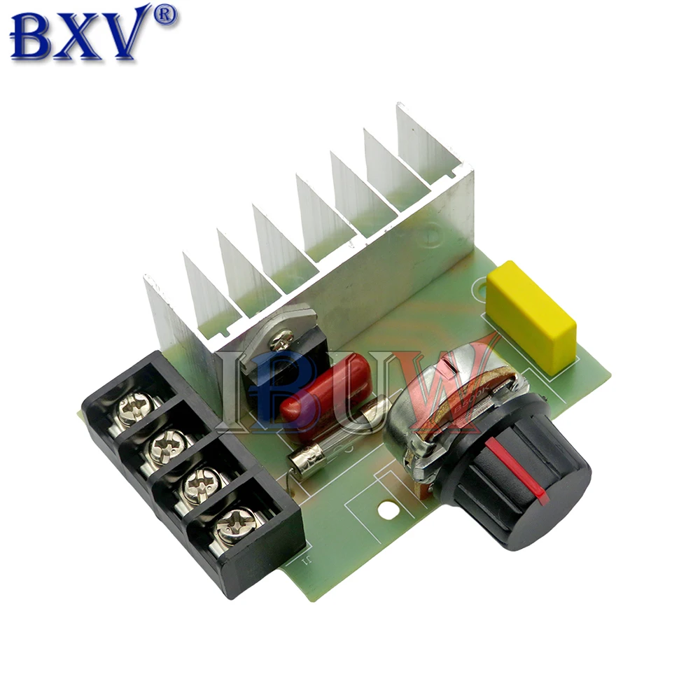 Electric Voltage Regulator 4000W AC SCR 0-220V Motor Speed Controller Dimmers Dimming Speed With Temperature Insurance