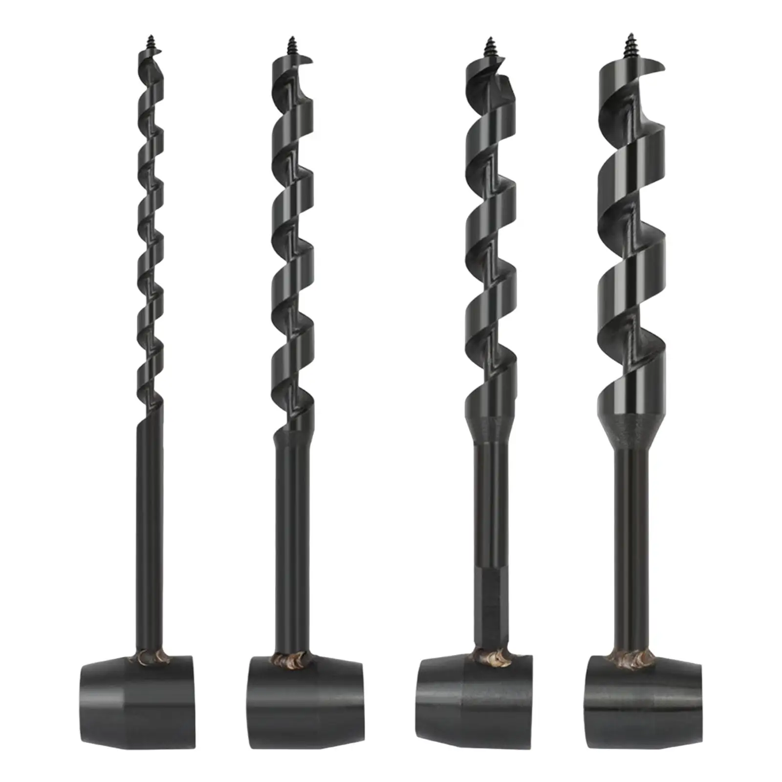 Carbon Steel Auger Drill Bit Durable Spiral Hole Digger for Outdoor