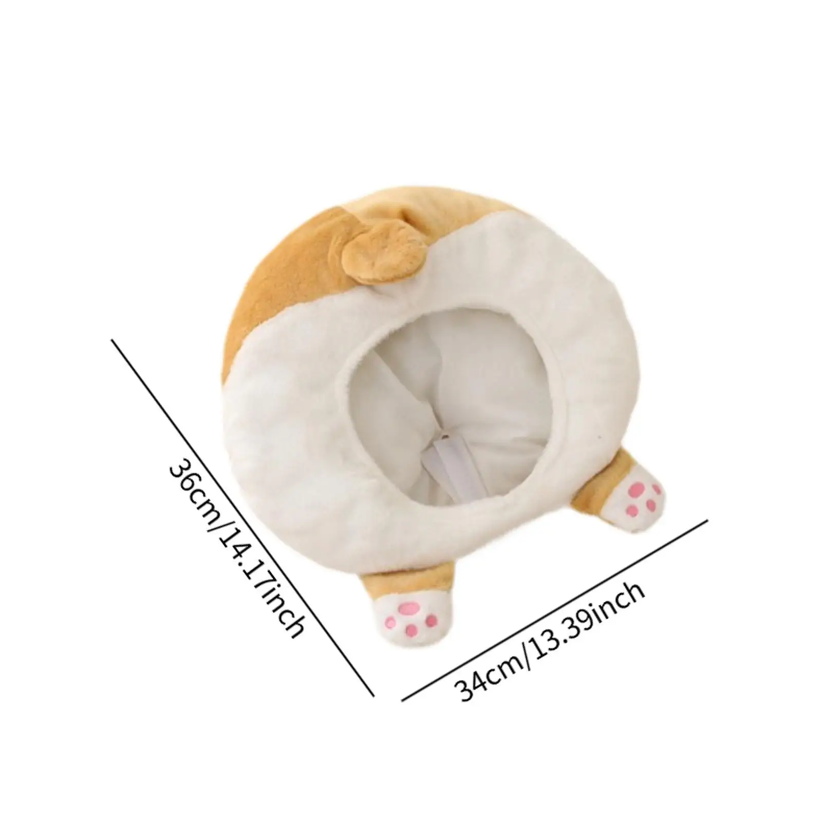Chapeau Animal en peluche mignon, chapeau Corgi fesses, casquette de dessin animé pour enfants et adultes, joli couvre-chef