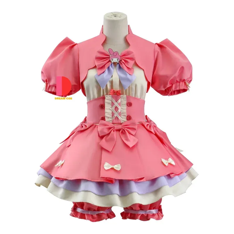 Identity V Lily Barrier Cosplay Cheerleader Costume Pink Dress Uniform Wig Anime Role Play Outfit for Women Halloween Party Live