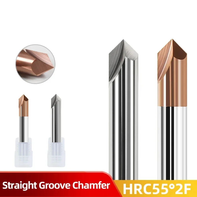 Chamfer Carbide Milling Cutter Deburring Edges V Grove Router 90 Degree 3Flutes Tungsten Solid Carbide chamfering mill