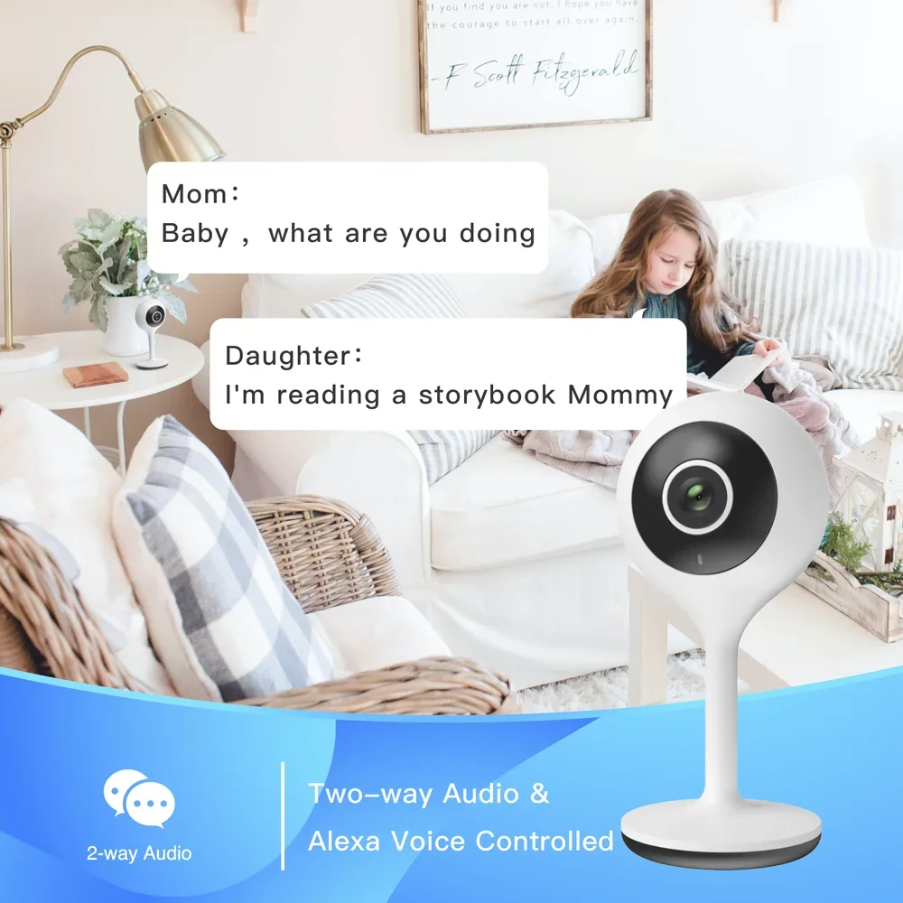 Laxihub 4MP PTZ Wifi Camera H.265 Auto Tracking 4MP Wireless IP Camera 4xDigital Zoom AI Human Detection Dual Light Source