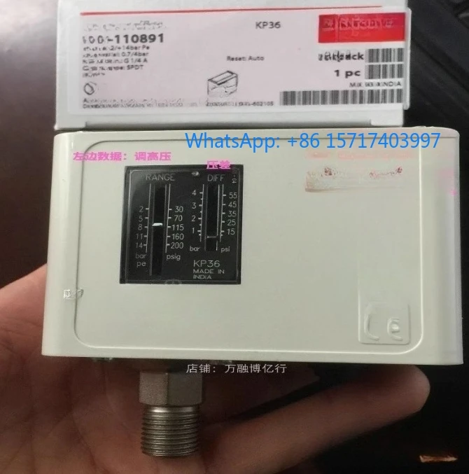 Controlador de pressão KP35 KP5 KP36 interruptor de pressão da caldeira bomba de água