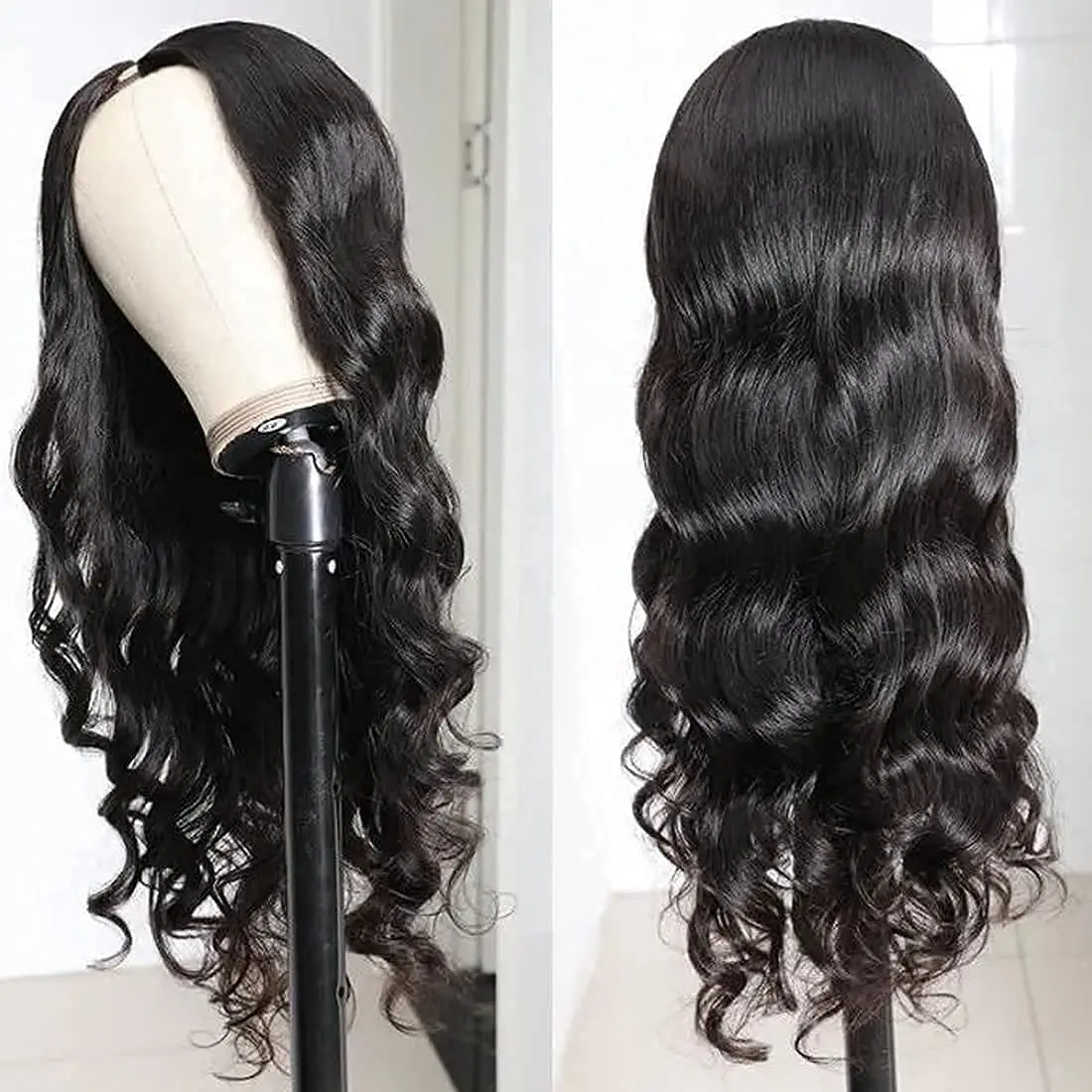 U V Part Wig Human Hair Body Wave Human Hair Wigs No Leave Out No Glue Brazilian Remy V Part Human Hair Wave Wigs for Women