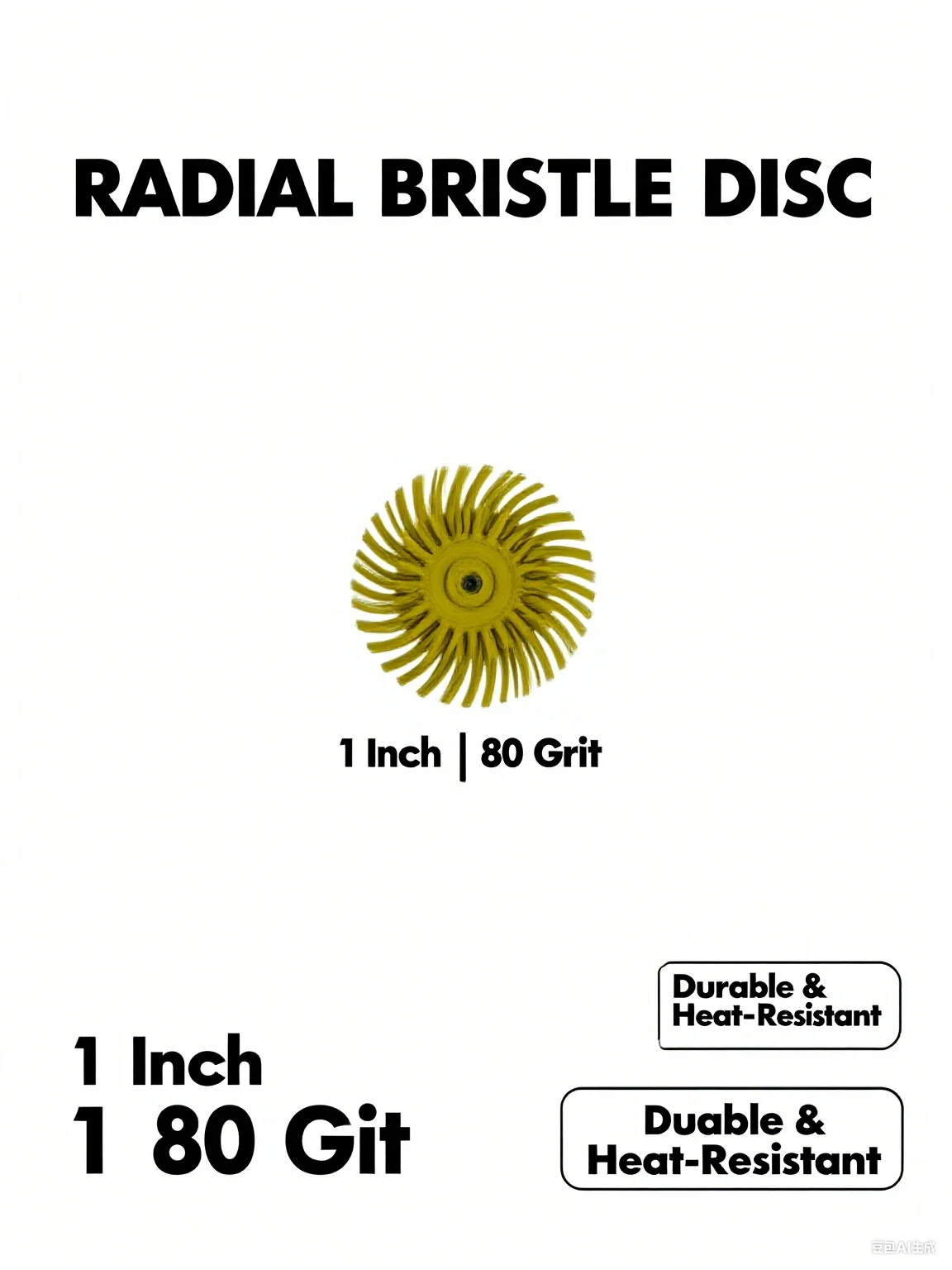 

1-дюймовый диск с радиальной щетиной с зернистостью 80 — прецизионный инструмент для снятия заусенцев и полировки ювелирных изделий, деревообработки и проектов «сделай сам». Гибкая нить