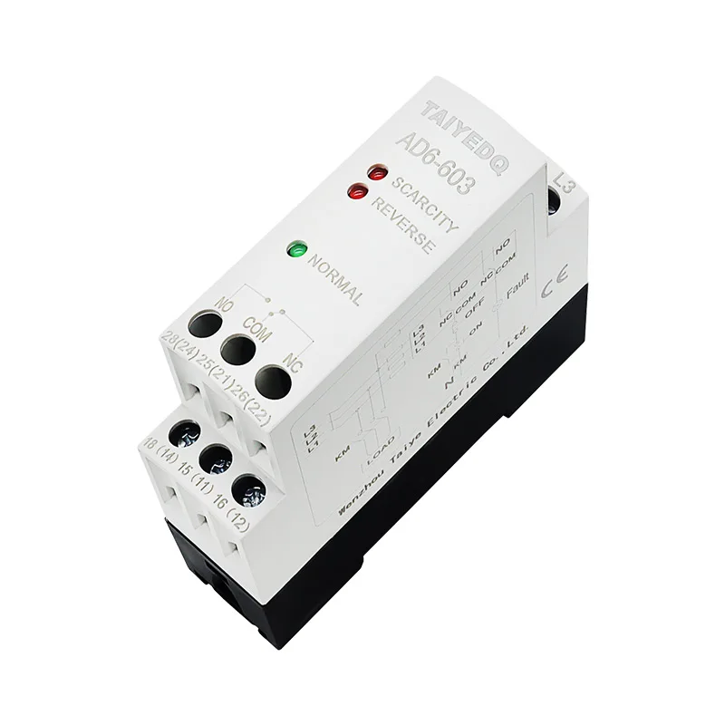 AD6-603 1NO 1NC Multifunctional Phase Sequence Protection Relay AC200-500V Low Power Voltage Relay