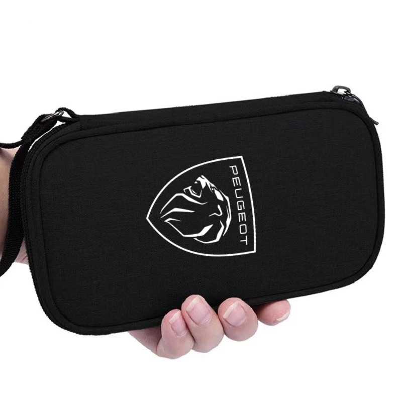 Waterproof Car key car driver's license USB Earphone Storage bag For Peugeot 107 408 4008 308 3008 5008 508 2008 208 301 407 400