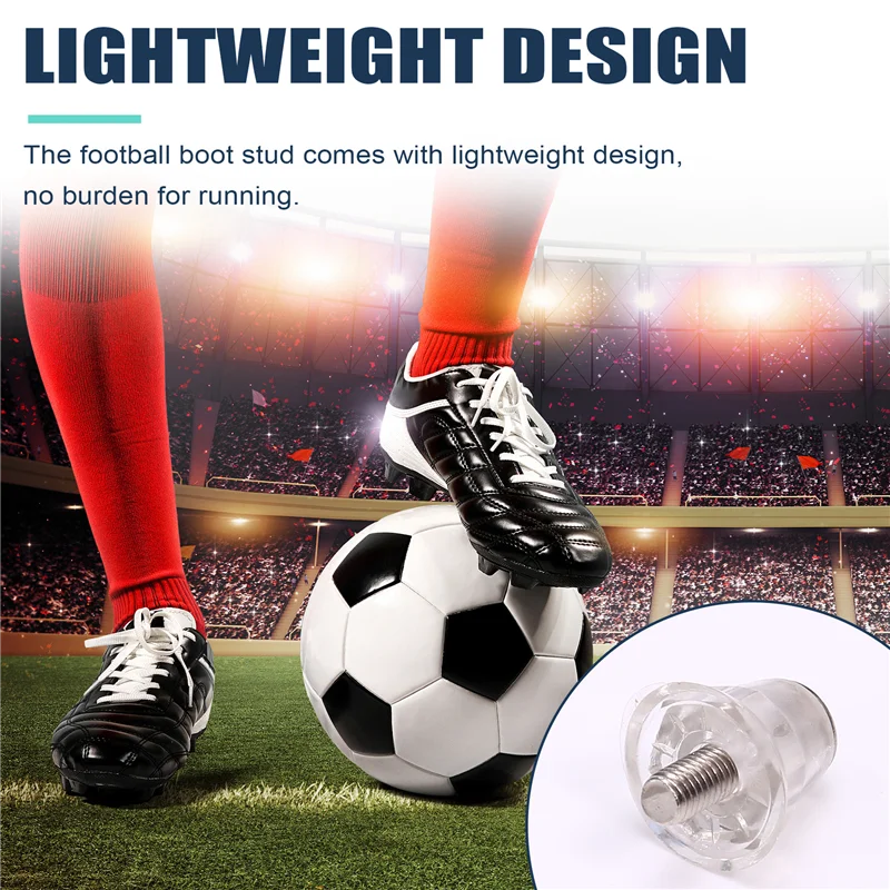 B06C-12 pezzi Bocchette da calcio Borchie Scarpe Stud Sostituisci componente Accessorio sportivo Punte per scarpe da calcio con chiave
