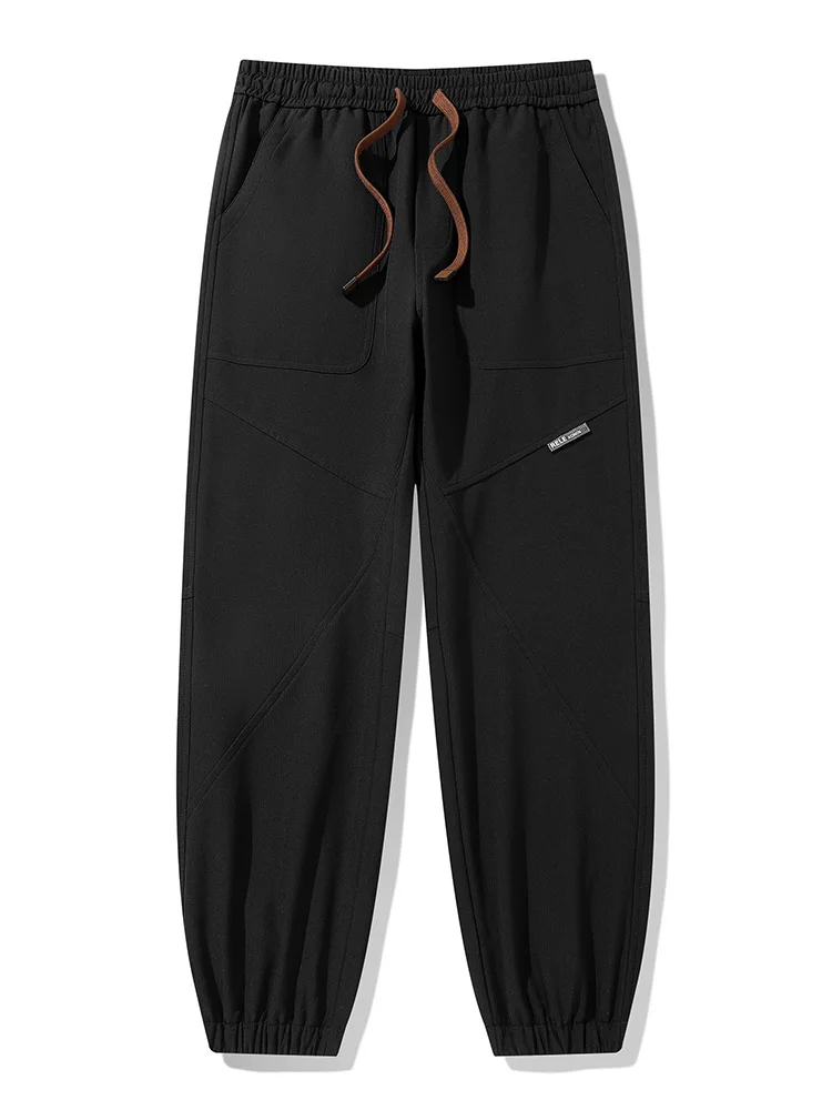 

Мужские спортивные брюки однотонного цвета, повседневные, свободного кроя, осенние, новые, из полиэфирного волокна, с эластичным поясом, для повседневной носки