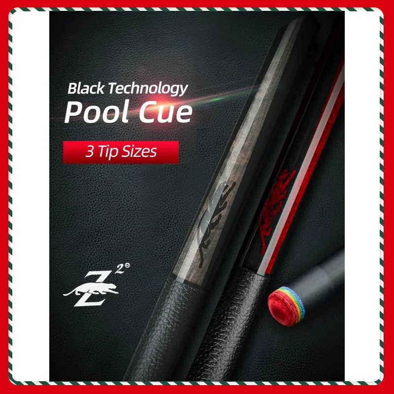 

PREOAIDR 3142 King Billard Pool Cue Maple Carbon Shaft Black Technology Stick 12.5/11.8/10.8mm Rainbow Tip Uni-lock Joint Cue