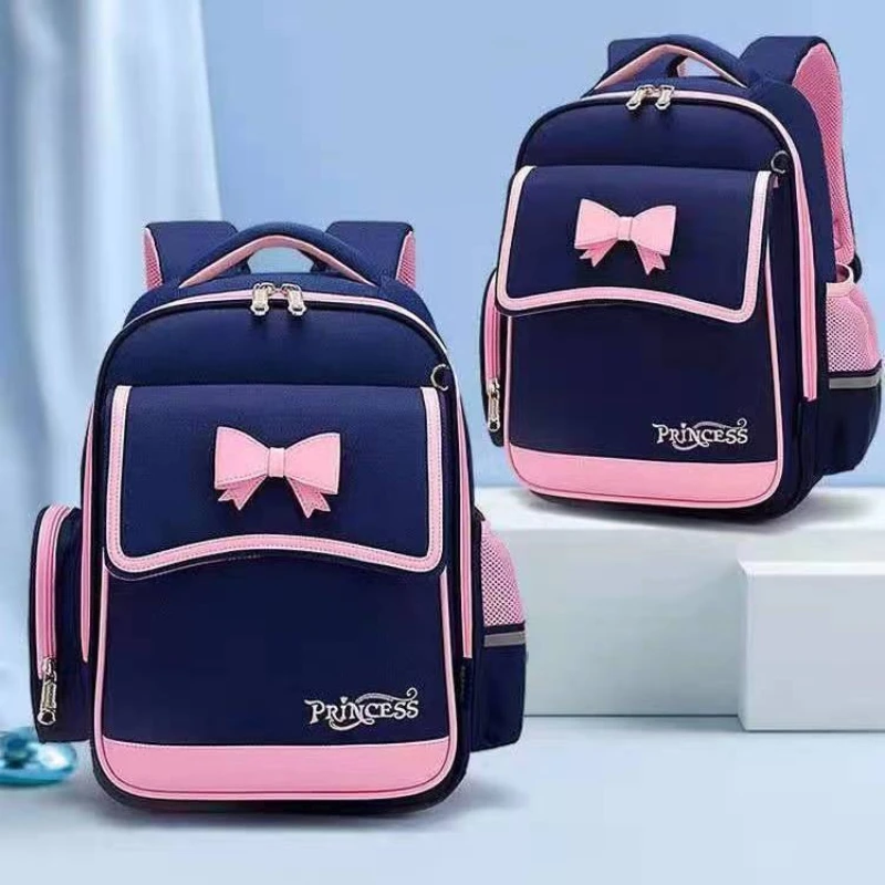 Kawaii Bow-tie Children Girls Schoolbags Large Capacity Cute Elementary School Shoulder Bags Quality Lightweight Kids Backpacks