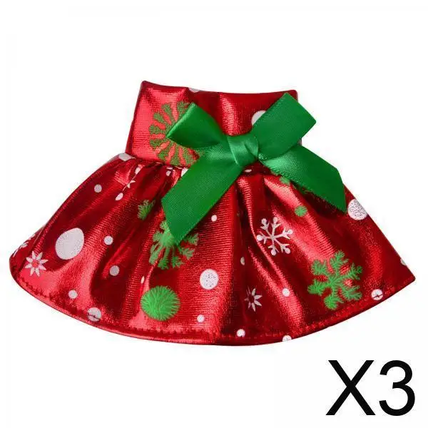 Polyester pop rok jurk kerst elf couture kledingset voor 1-12 Bjd poppen meisje speelgoedaccessoires