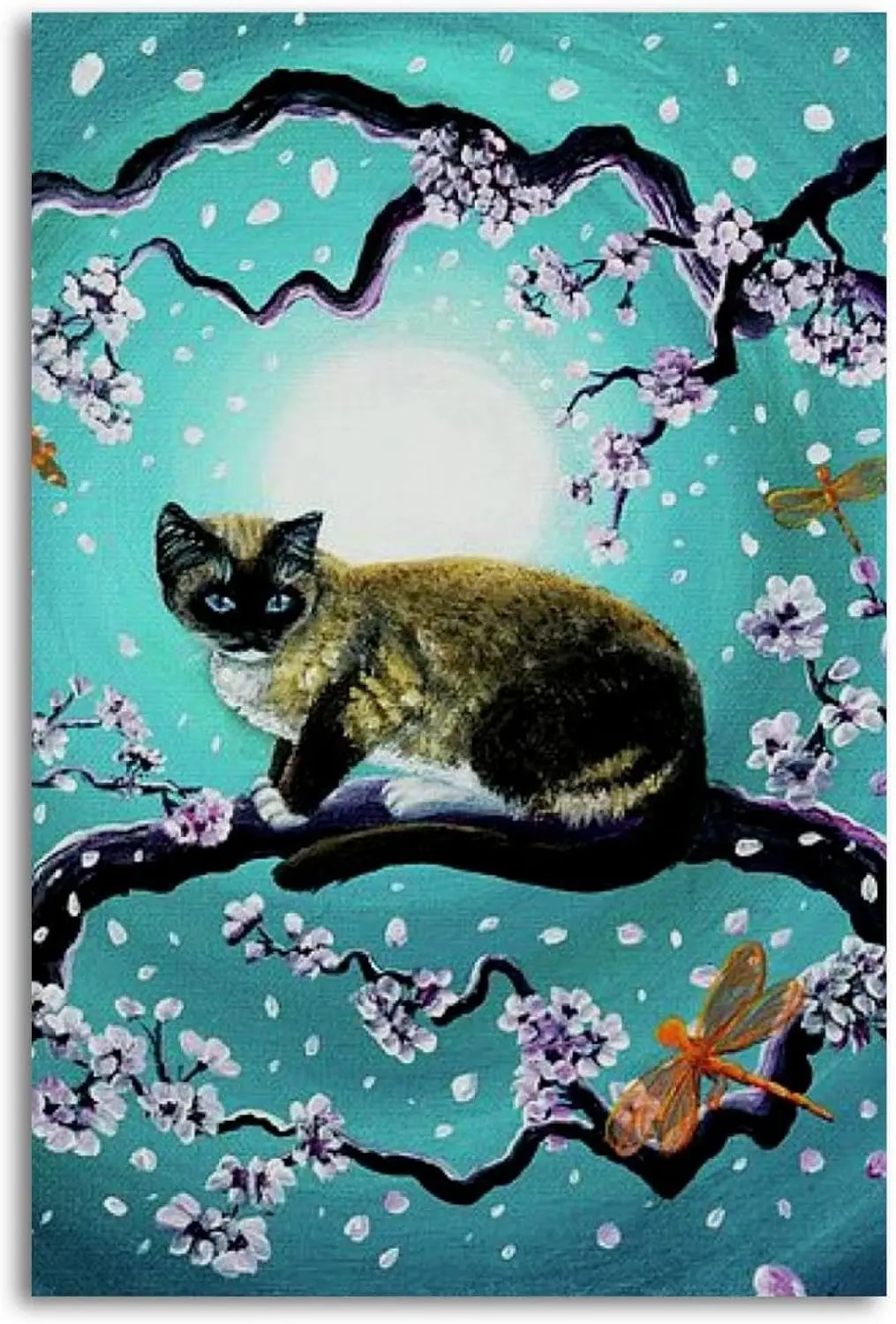 Metal Tin Signs Snowshoe Cat Sign Vintage Wall Decor Tin Sign Plaque for Home Cafes Office Store Pubs Club ;