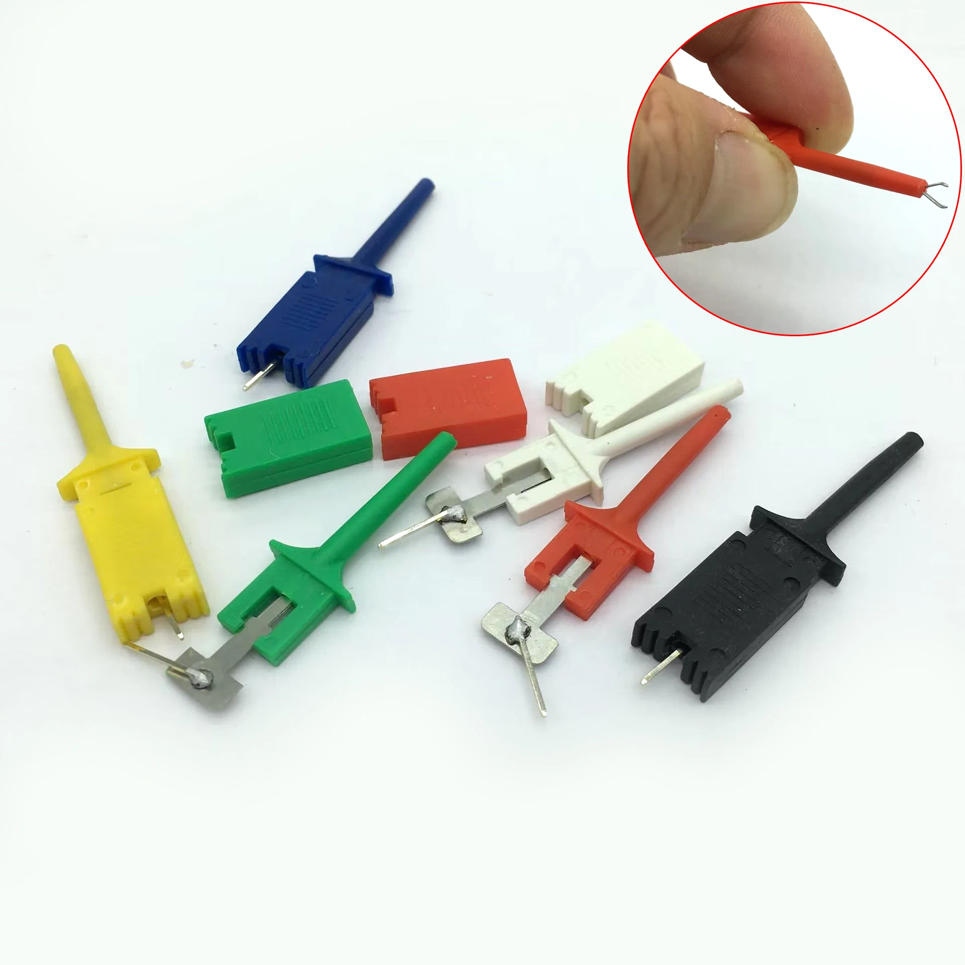 

24PCS Test Hooks Clips for Logic Analyzers Logic Test Clip Flattening Test Flat Hook Connection Applicable to DuPont