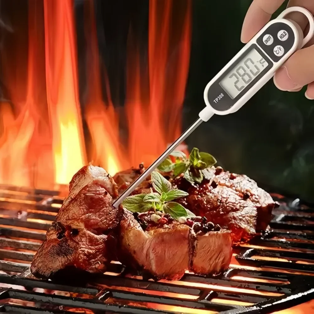 Portable TP300 Food Thermometer Digital Kitchen Thermometer for Cooking Meat Food Probe Electronic Oven Kitchen Water Milk BBQ
