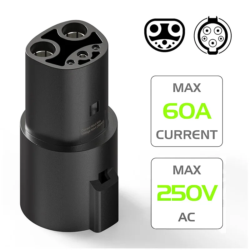 2026 80A Electric Vehicle Charge Adaptor Charger Supercharger Type1 to for  Tesla EV Car Adapter