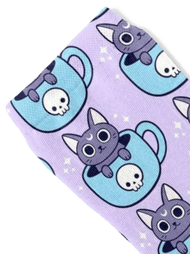 Black Magic Tea / Coffee Cat Nikury Socks custom sports cute Children's Boy Child Socks Women's