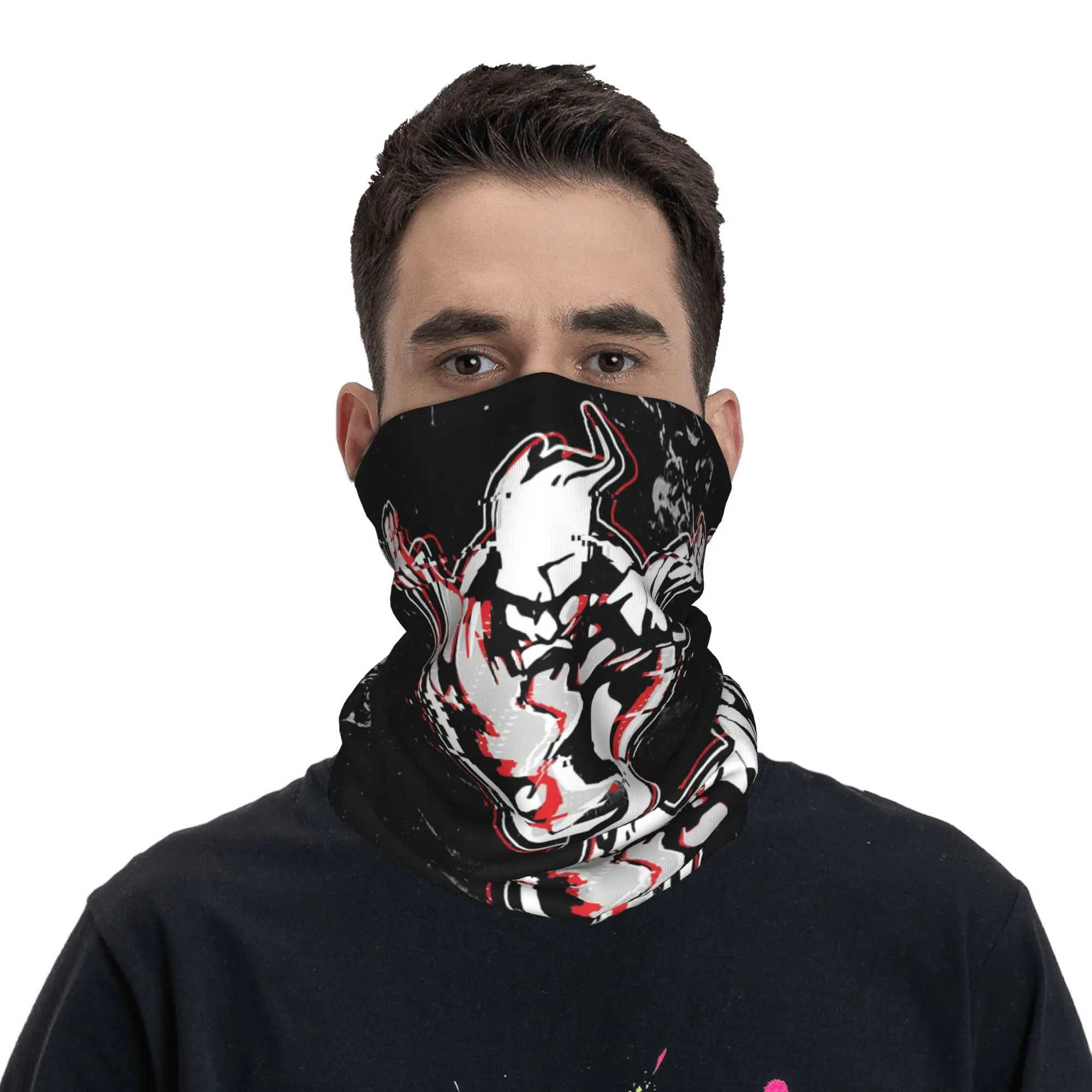 Custom T-Thundered Music Festival Neck Gaiter Men Women Windproof Winter Domed Hardcore Bandana Scarf for Hiking