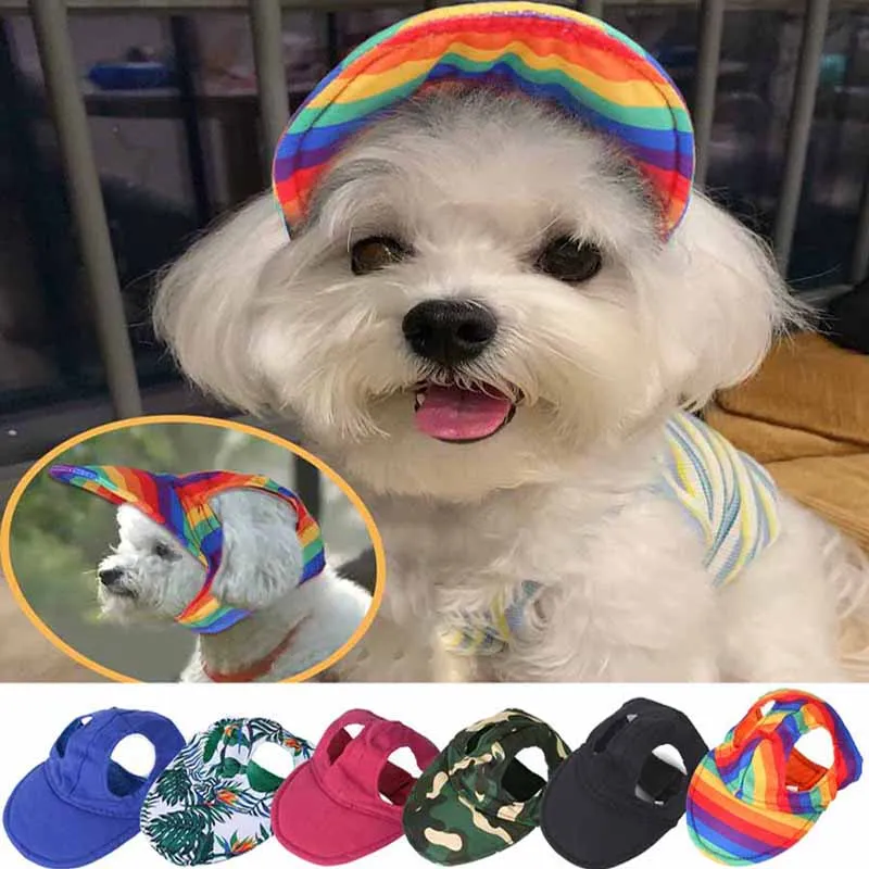 

Pet Dog Hat Adjustable Baseball Cap with Ear Holes Puppy Grooming Dress Up Hat Cute Summer Sun Hat Outdoor Casual Pet Supplies