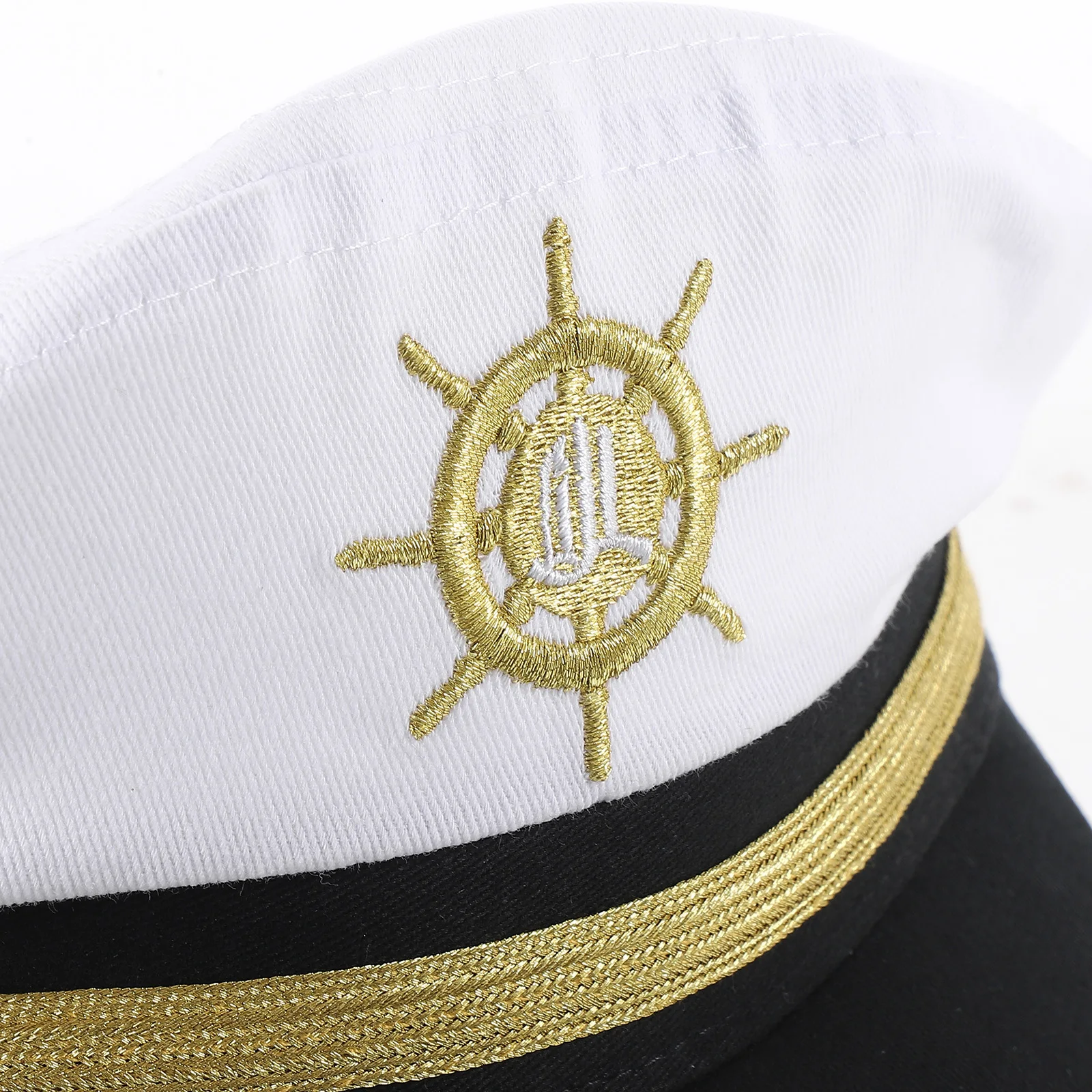 セーラーハット ユニセックス 調節可能なキャプテンハット ボートパーティー ヨット コスプレ コスチューム アクセサリー 装飾帽子 男性用 女性用