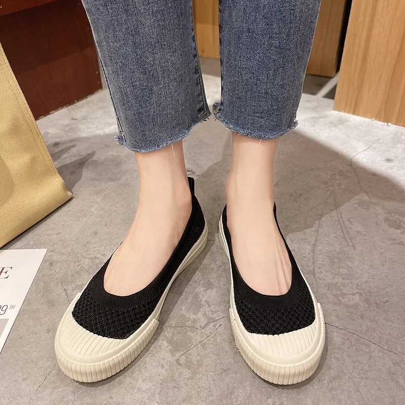 Shallow Mouth Casual Woman Shoe Slip-on Round Toe Female Footwear Loafers With Fur Soft New Slip On Summer Moccasin Dress Leisur