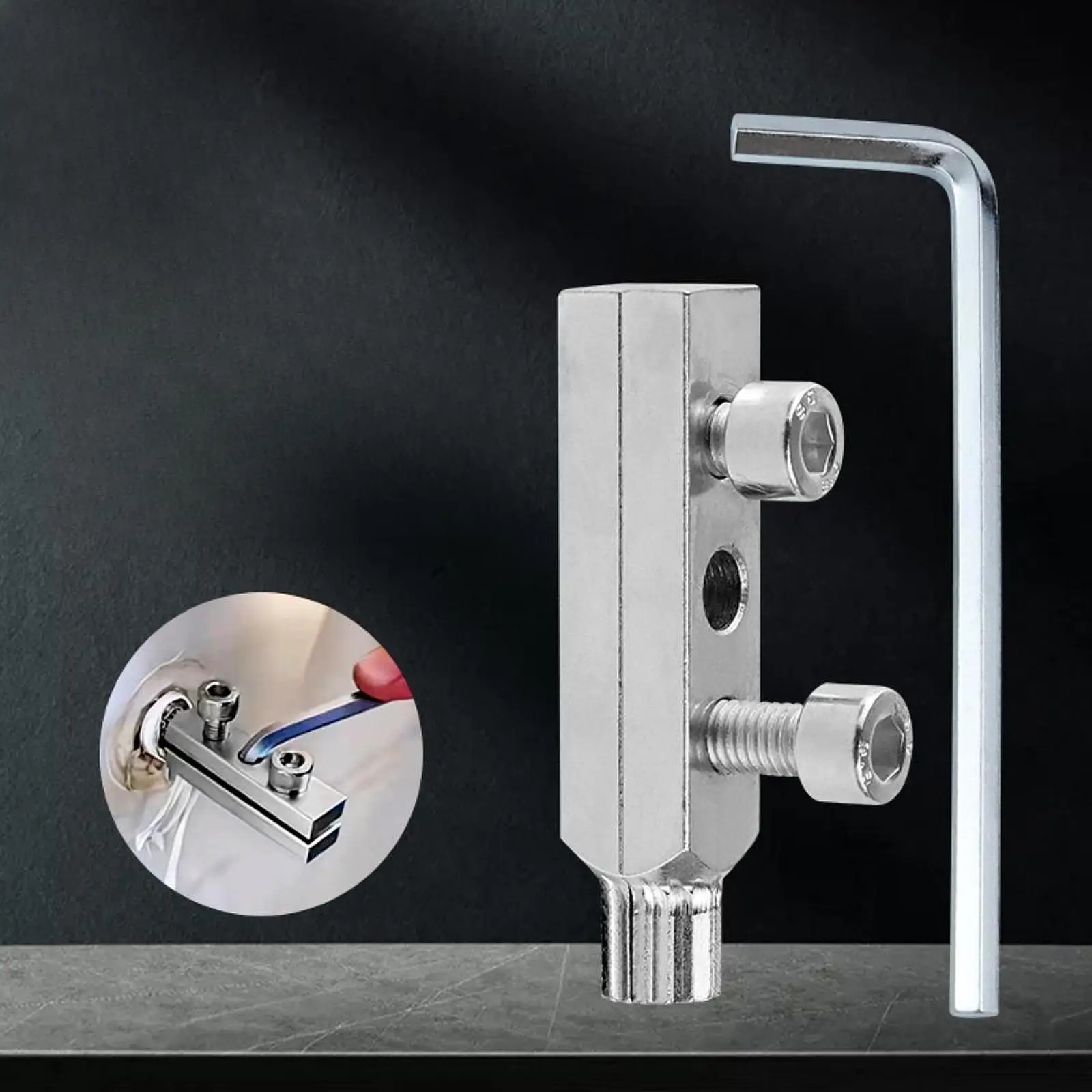 Estrattore per viti a testa rotta Versatile facile da movimentazione Lavello Chiave da bagno per lavello Rubinetto dell'acqua Lavabo Bulloni angolari Valvola