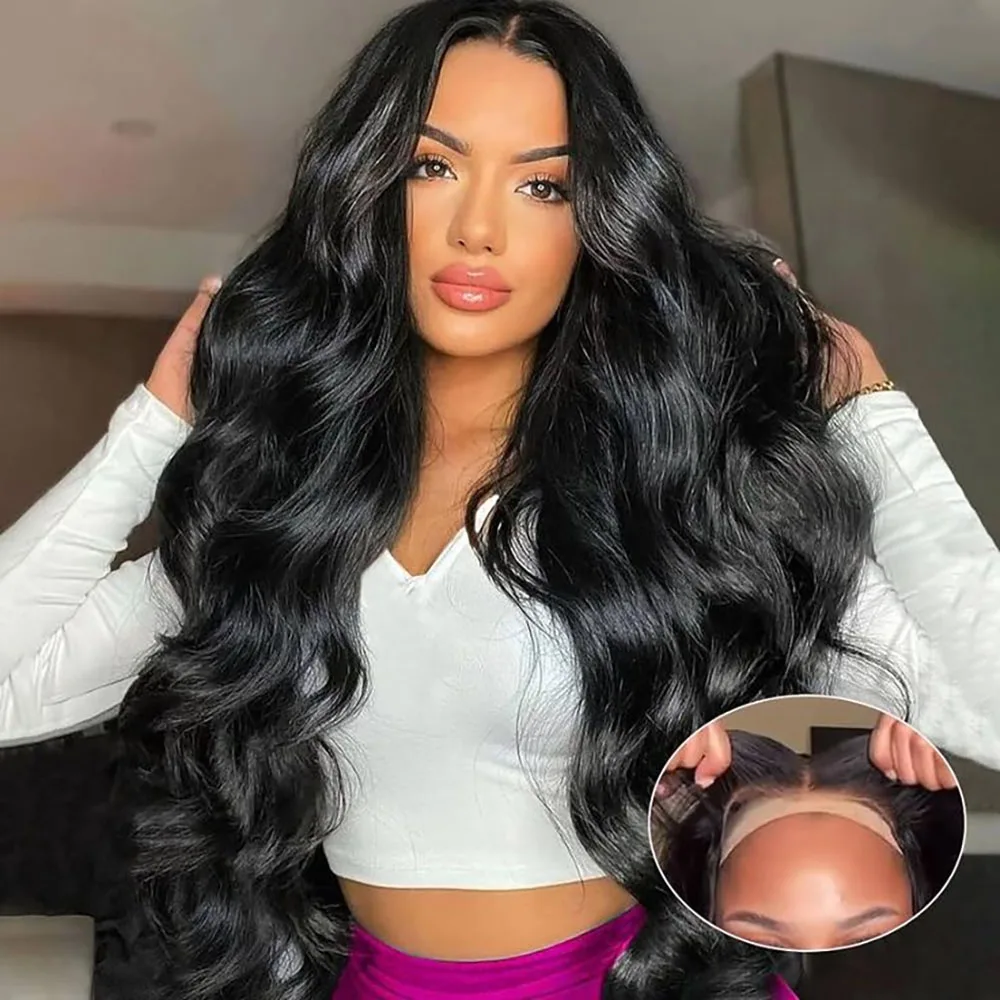 

Wear and Go Wig Body Wave Glueless Wigs 100% Human Hair Pre Plucked Pre Cut 4x4 Transparent Lace Closure Wigs For Women
