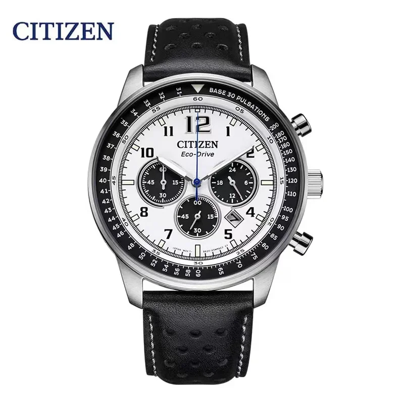 Citizen Men's Watch Quartz Watch Luxury Fashion Business Shockproof Leather Strap Shimmer Kinetic Energy Clocks Watches for Men