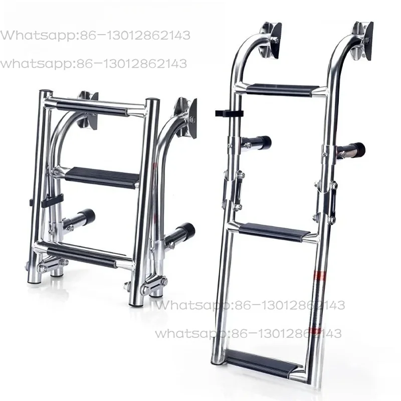 Marine Stainless Steel Folding Ladder Side Hanging Stern Boarding Ladder Pedal Ship Hardware