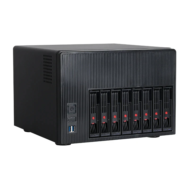 Inter N100 NAS Mini PC Supporto 8Bay HDD da 2,5 pollici Router Linux Computer desktop per la casa con 1xHDMI 1xTYPE-C 4xUSB2.0 1xUSB3.0