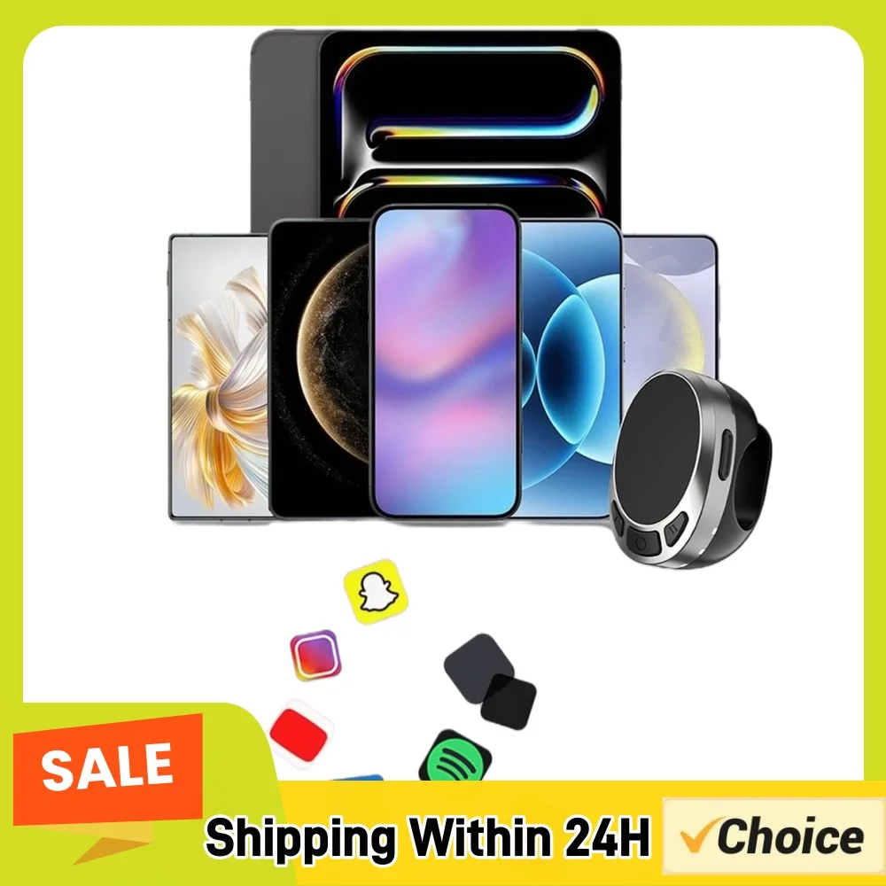 Bluetooth-compatible 5.3 Smart Touch Control Air Mouse Ring Finger Ring Mouse Wireless Page Turner for Phone Tablet Camera