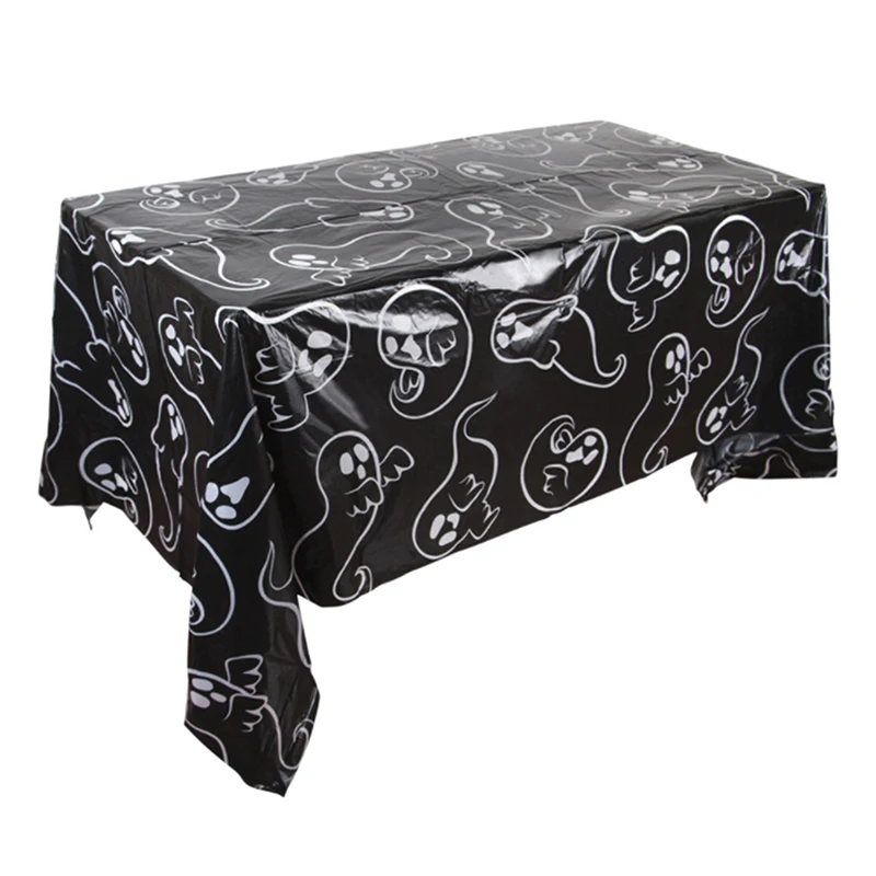 Halloween Decorations Disposable Plastic Halloween Tablecloth | Halloween Party Decorations Supplies for Table Backdrop Banner