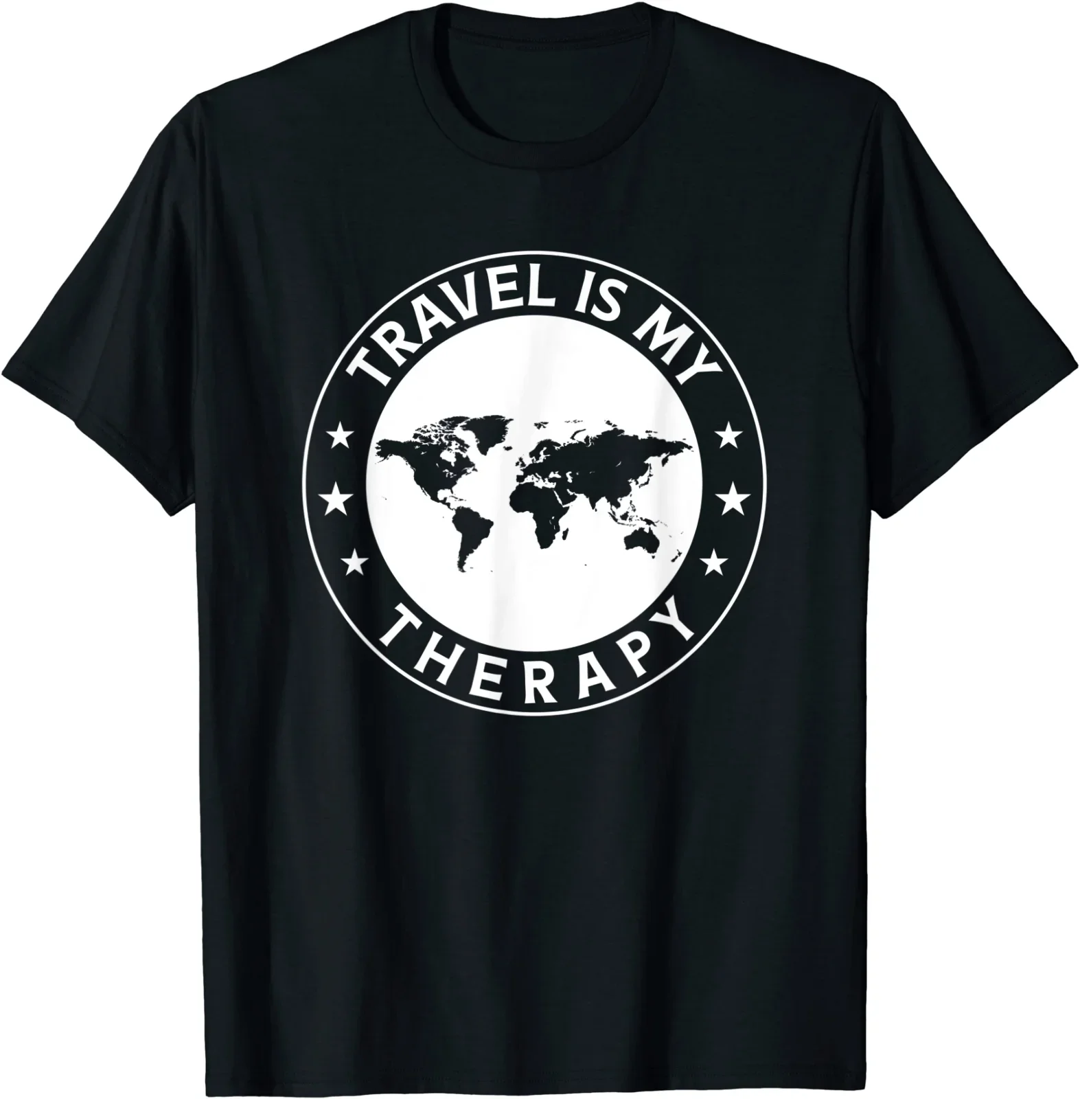 Travel is my Therapy Travel Vacation Gift Travel Lovers T-Shirt S-3XL For Men 100% cotton short sleeve tees