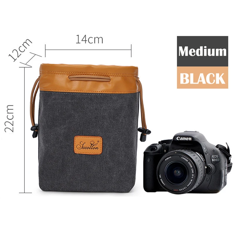 Сумка для цифровой зеркальной камеры холщовая водонепроницаемая крышка карманная линза мягкий чехол для Nikon D40 D90 D800 D610 D80 D3200 D3300 D3400 D7100