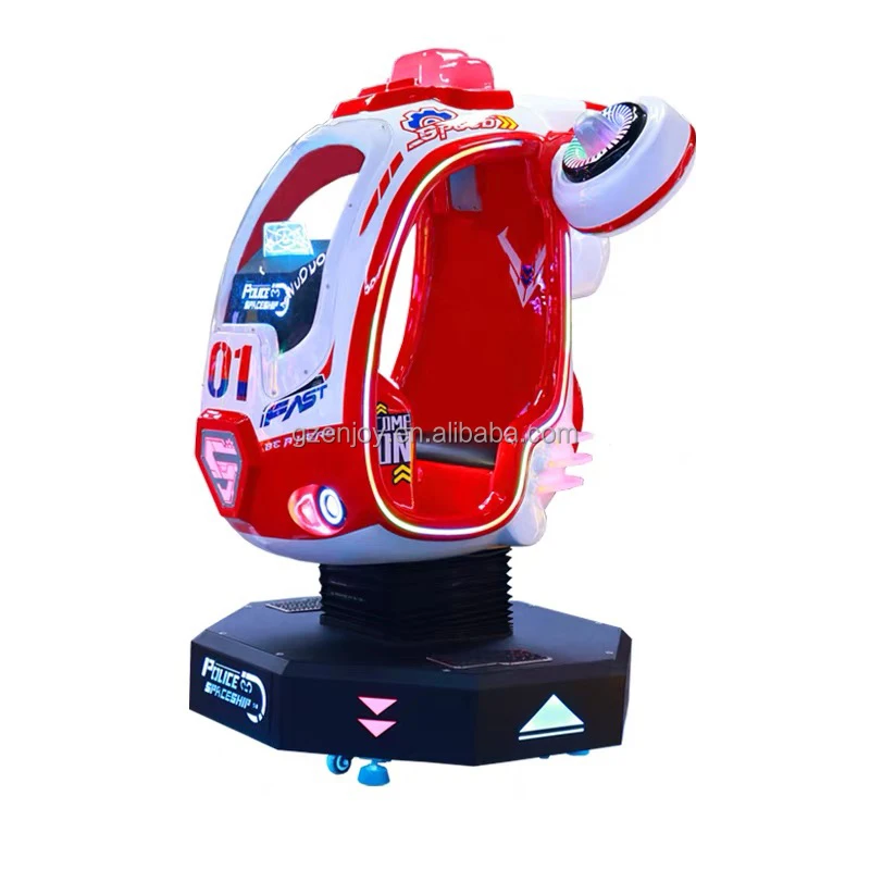 Kiddie Ride Video Arcade Game Machine Manufacturer 360 Rotation Lifting Aircraft Fiberglass Indoor Arcade Flight Simulatorpromot