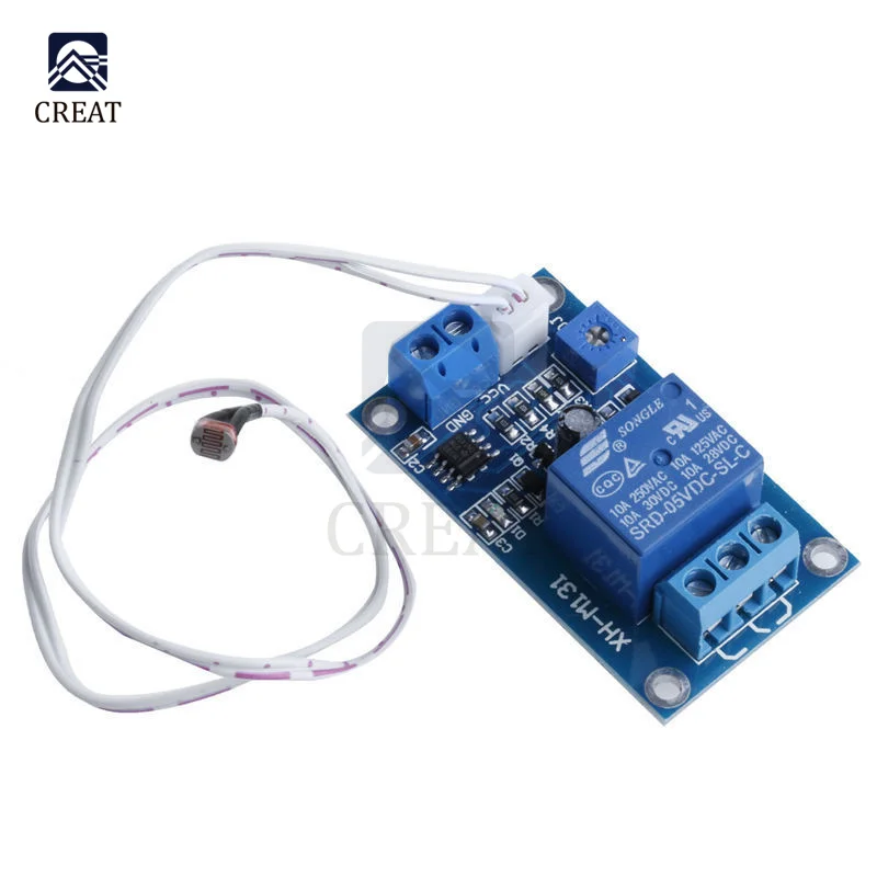 XH-M131 DC 5V 12V 24V 10A Light Control Switch Photoresistor Relay Module Detection Sensor brightness Automatic Control Module